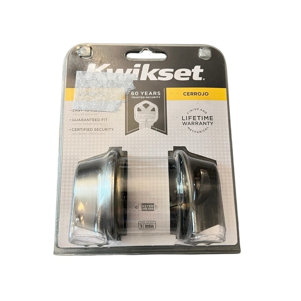 Kwikset One Side Keyed Deadbolt‎ Door Lock nwt